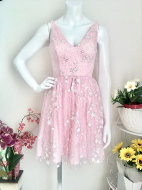 Ballerina Star Glitter Dress in Pink