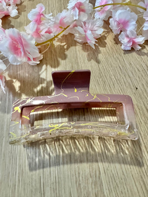 Rectangle Claw Hair Clip in Mauve