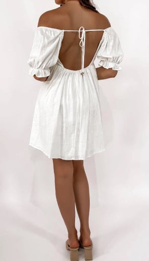 Cotton On/Off Shoulder Baby Doll Dress in White