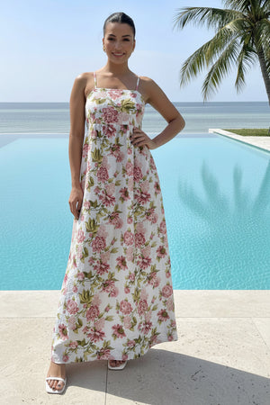 Kylie Baby Doll Maxi Cocktail Dress