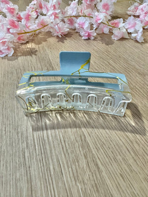 Rectangle Claw Hair Clip in light blue