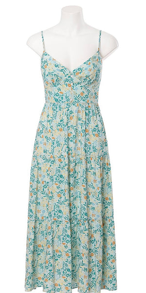Sweetheart Boho Maxi in Turquoise Floral