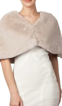Meghan Faux Fur Cape