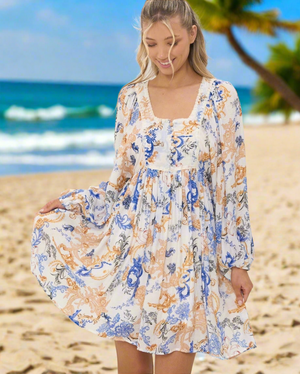 The Donatella Long Sleeve Boho Dress