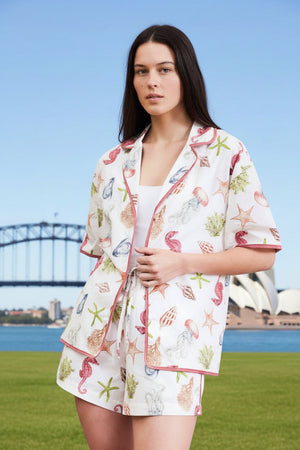 Michelle Seashell Short Sleeve Shirt