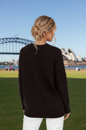 Trendy Lace Up Front Jumper