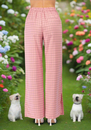 Classic Pants in Pink Plaid 