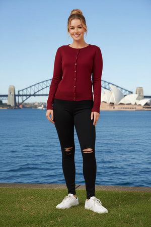 Baba Crew Neck Cardigan