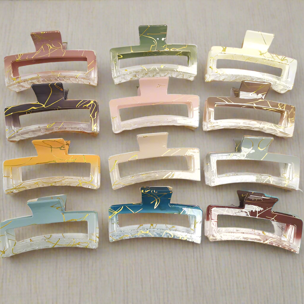 Rectangle Claw Hair Clip in various colours