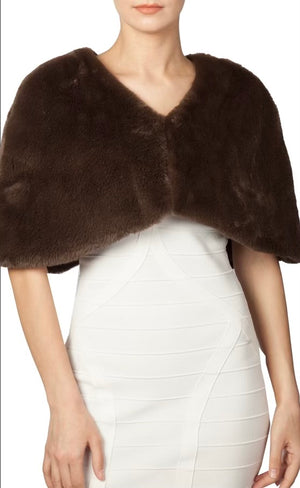 Meghan Faux Fur Cape
