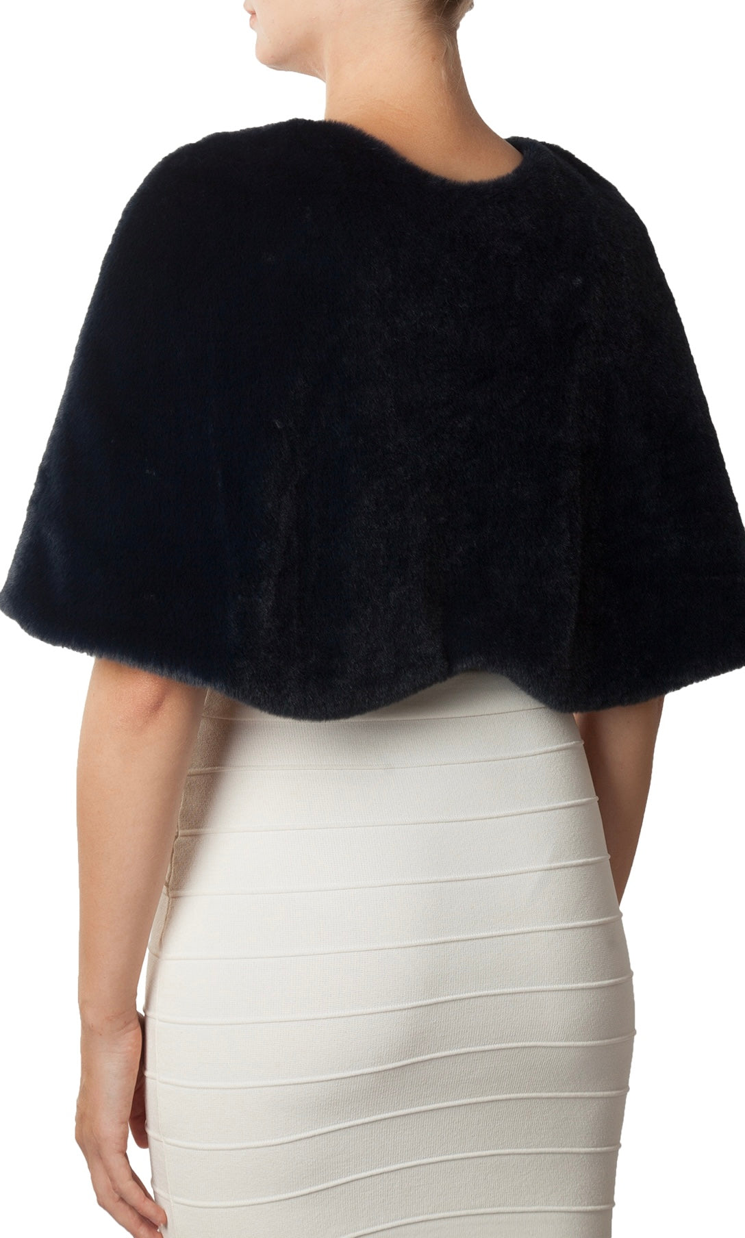 Meghan Faux Fur Cape