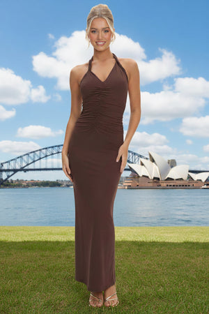 Stella Halter-neck Midi Cocktail Dress