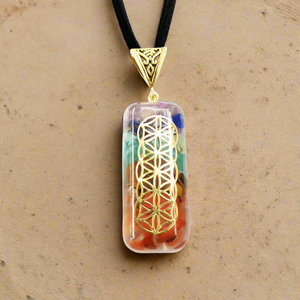 Chakra Gemstone in Resin Pendant Necklaces (1)