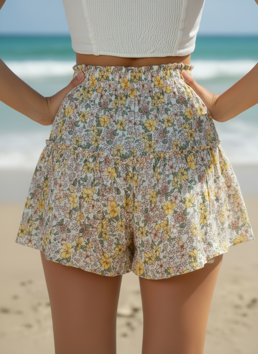 Flowy Shorts in Daisy Floral