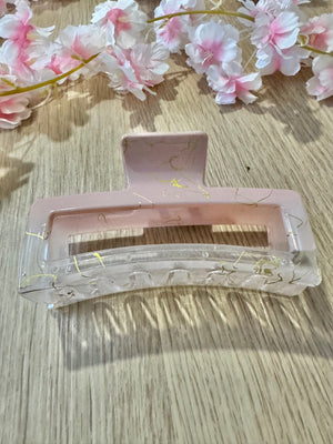 Rectangle Claw Hair Clip in Pink