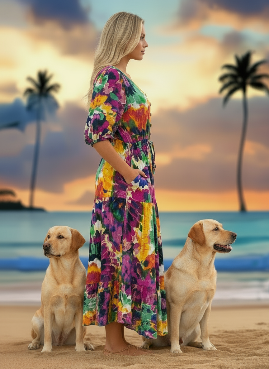 Gypsy Maxi Dress in Floral Print