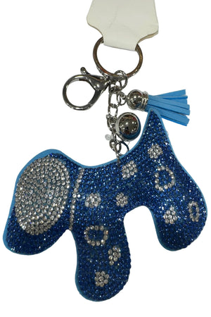 Doggy Rhinestone Keychain
