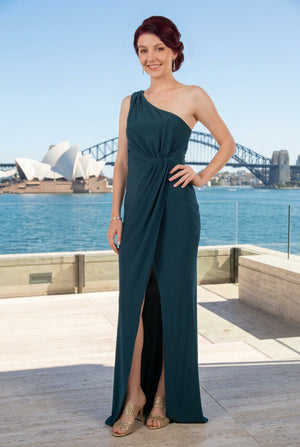Sara One Shoulder Evening Gown