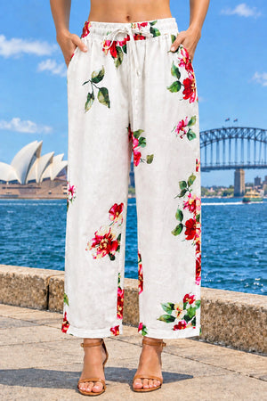 Sadie Cotton Pants in Floral Print