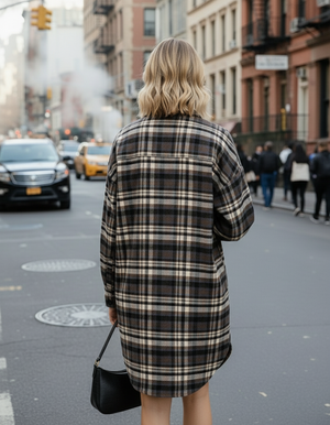 Shacket in Brown Plaid
