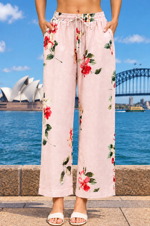 Sadie Cotton Pants in Floral Print