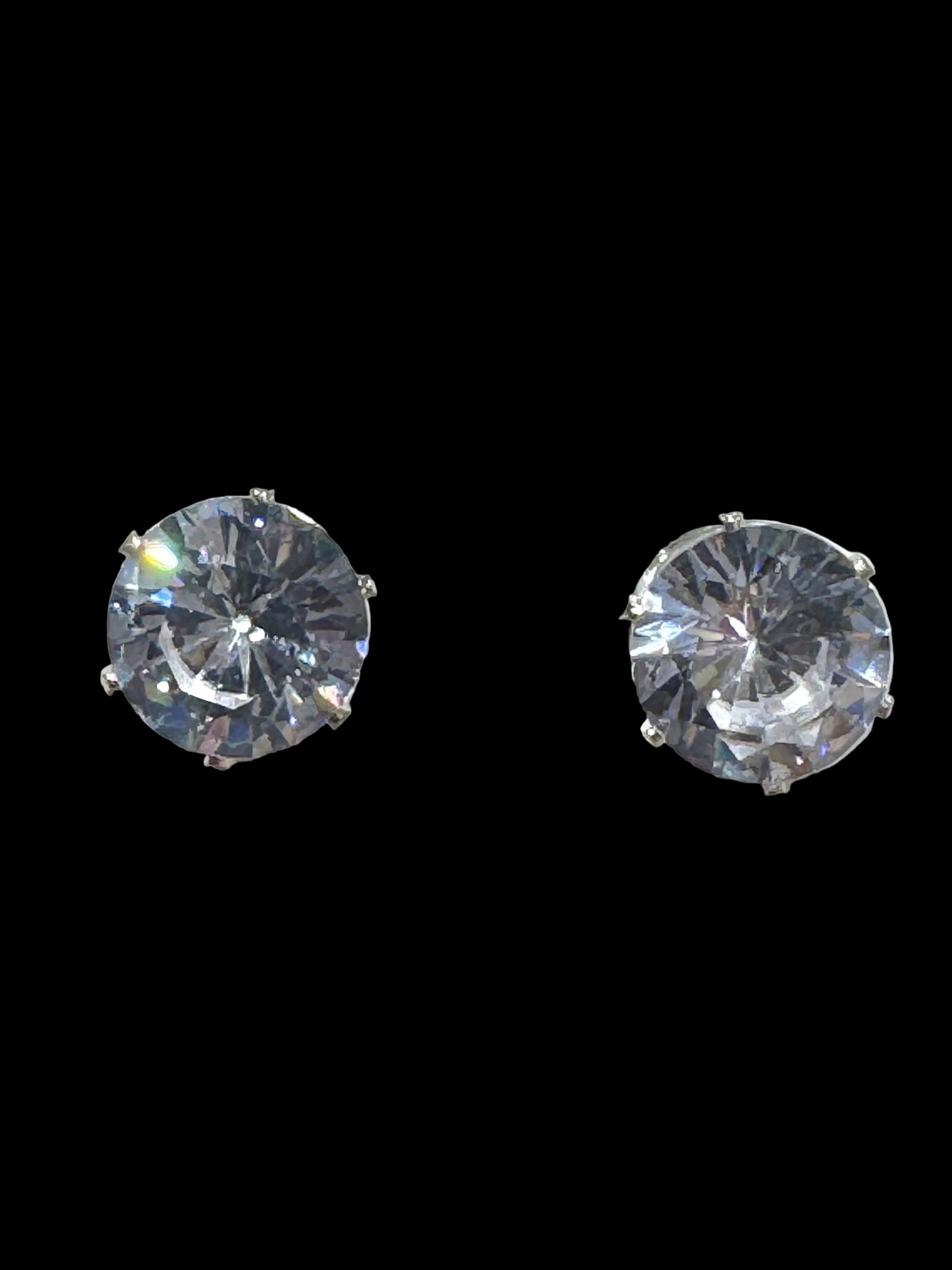 Rhinestone Stud Earrings (Large)