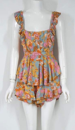 Adorable Playsuit in Multi Floral Print
