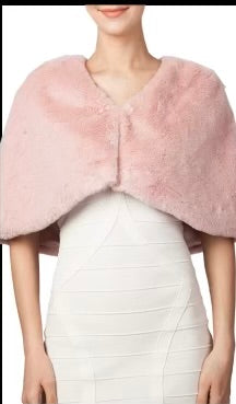 Meghan Faux Fur Cape
