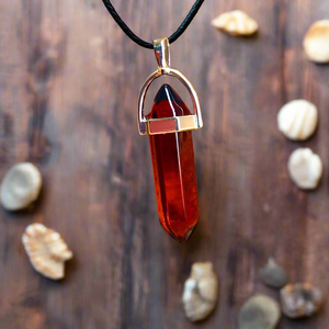 Gemstone Pendant Necklace Smokey Quartz