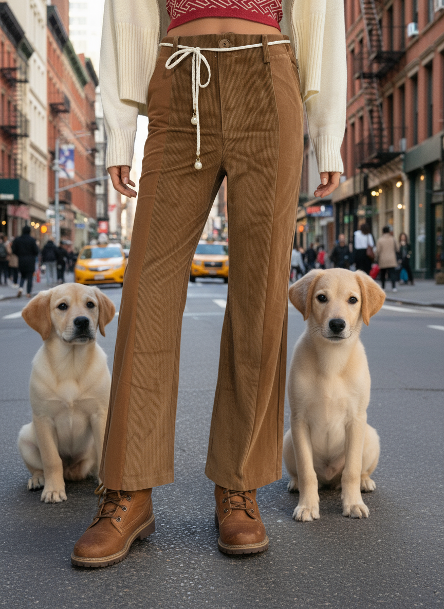 Corduroy Pants in Brown