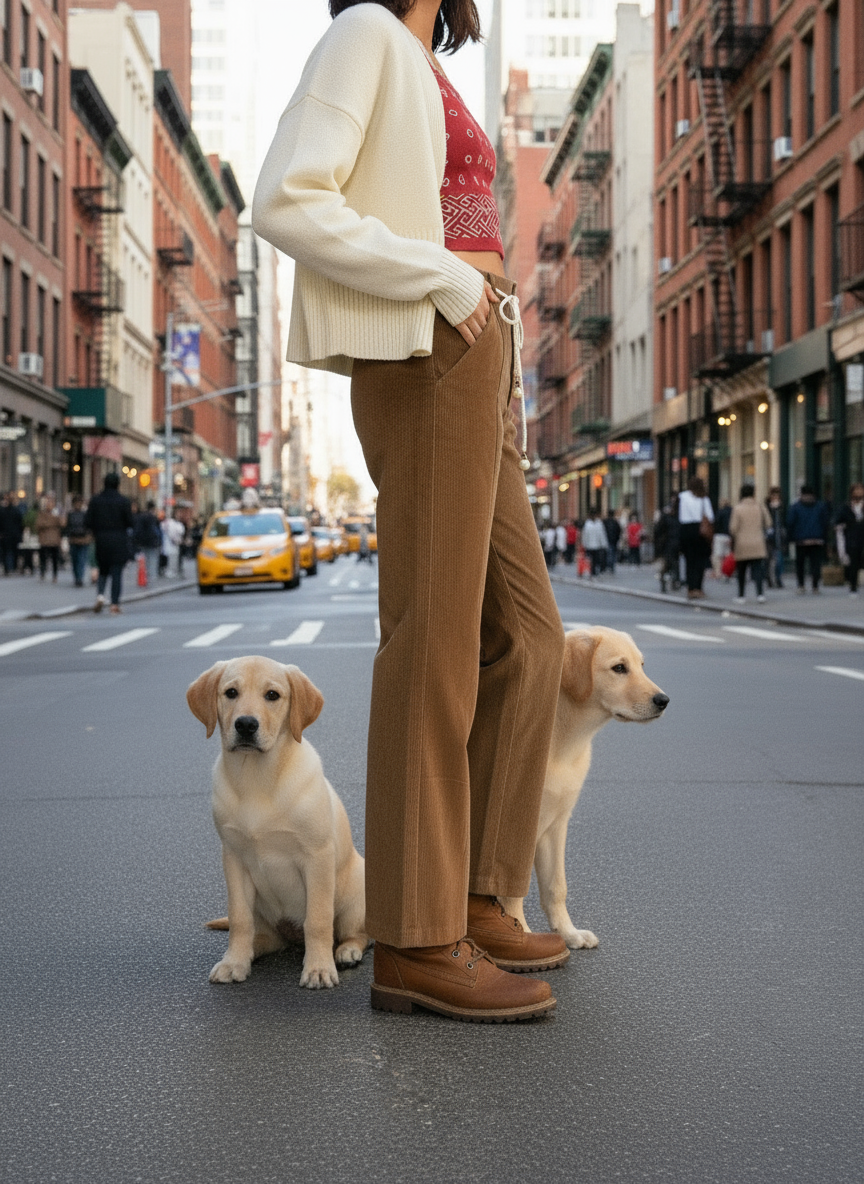 Corduroy Pants in Brown