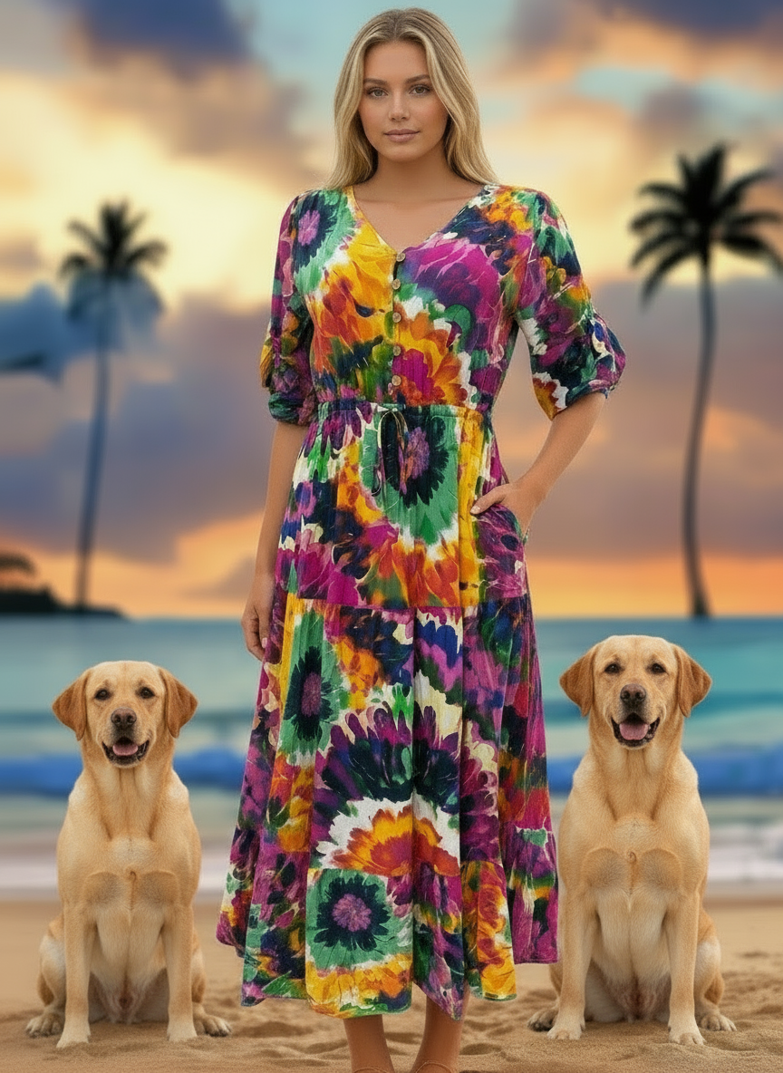 Gypsy Maxi Dress in Floral Print