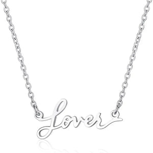 Taylor Swift Lover Necklace Silver