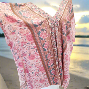 Kaftan Top in Pink Print