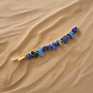 Natural Gemstone Hair Clip Lapis