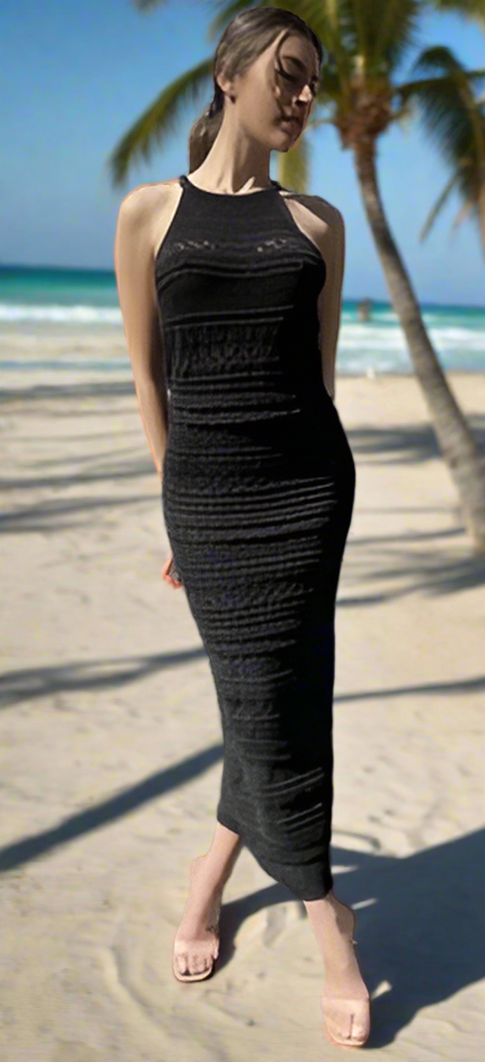 Racerback Knit Maxi Dress