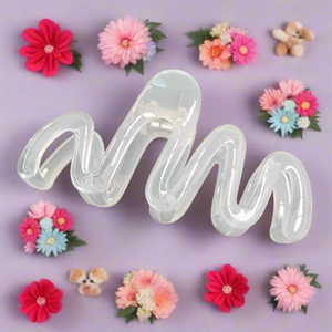 Squiggly Hair Clip in White