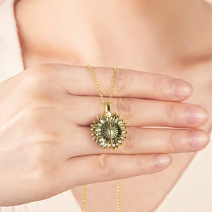 Sunflower Pendant Necklace "In A World Full Of Roses, Be A Sunflower"